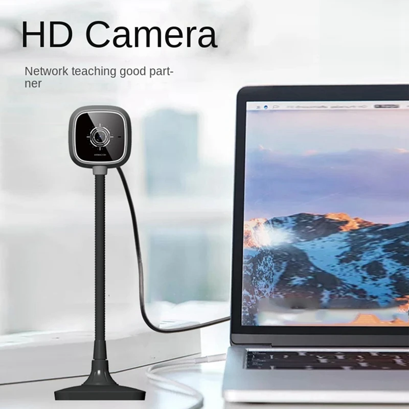 Webcam HD Web Camera Built-In Microphone USB Plug Web Cam For PC Computer Laptop Desktop Free Drive Household Camera