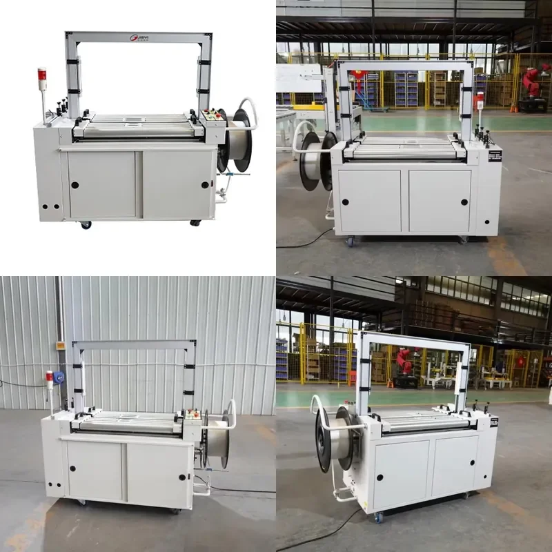 for High quality Automatic Online Carton Strapping Machine Polypropylene Belt Strapper with Roller Drive Table