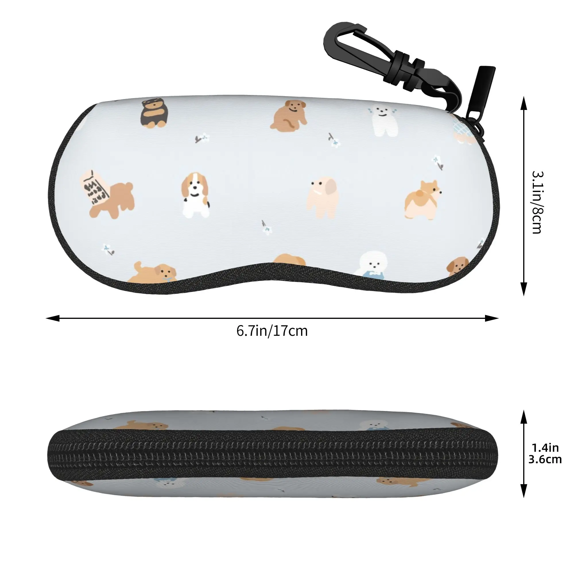 Whippet   Dachshund  Animal Hip Hop Glasses Case Unisex Lightweight Accessories Dog Lover Glasses Protector Glasses Box