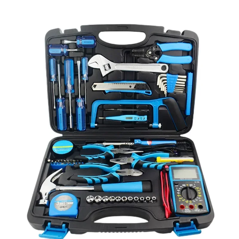 Upgraded Household Manual Electric Tool Kit with Multimeter Hardware Repair Student Teaching Set