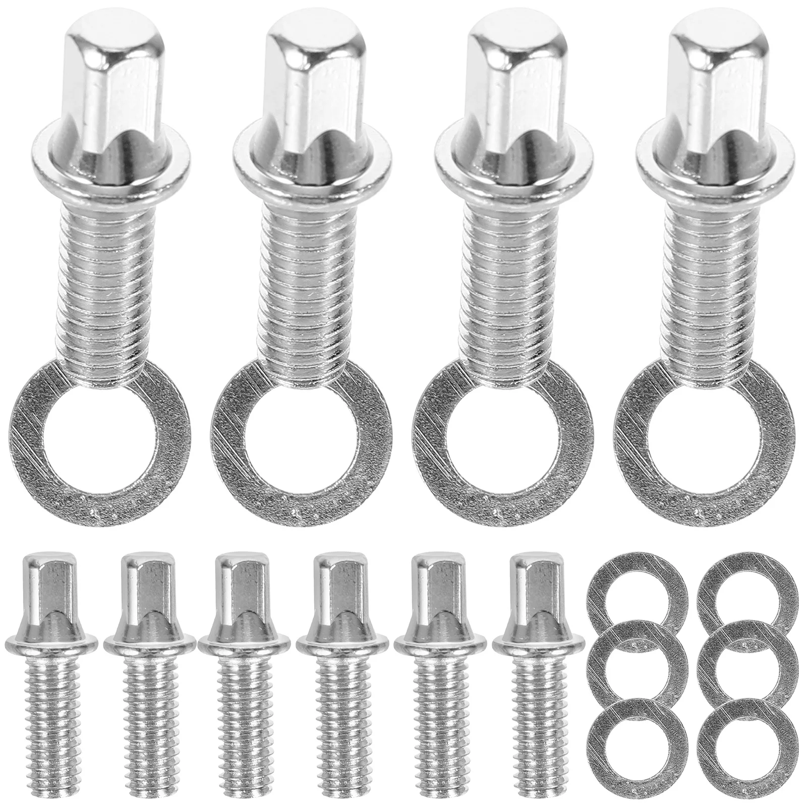 10 Pcs Drum Screw Fittings Set Accessories Bolts Pedal Shaft Kit Drumming Setup Jazz Screws Silver Plated Iron