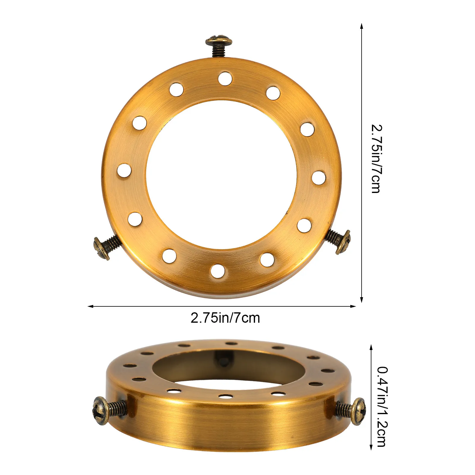 Quick Install Lamp Shade Adapter Ring 3-Hole Metal Shade Reducer Ring Safe Wear Resistant for Lamp Repair Light Fixture Collar