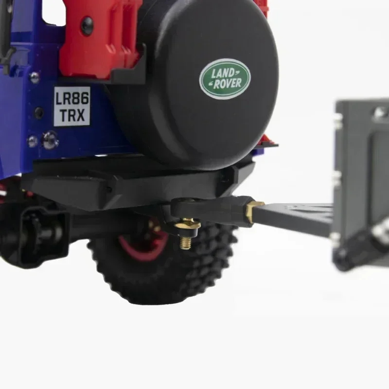CNC Aluminium 1/18 Utility Trailer met Hitch Mount voor RC Crawler TRX4M Bronco Defender Schaal Accessoires