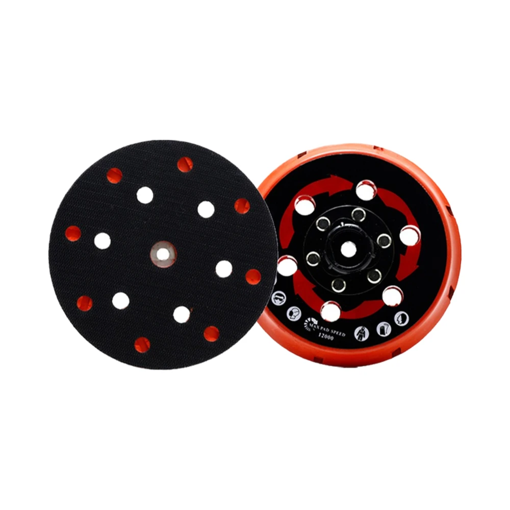 VOLODYMYR Car Polishing Machine Tray 5 Inch DA Grinding Sticky Vibrating Polisher Back Plate Flocking Sandpaper for Auto Care