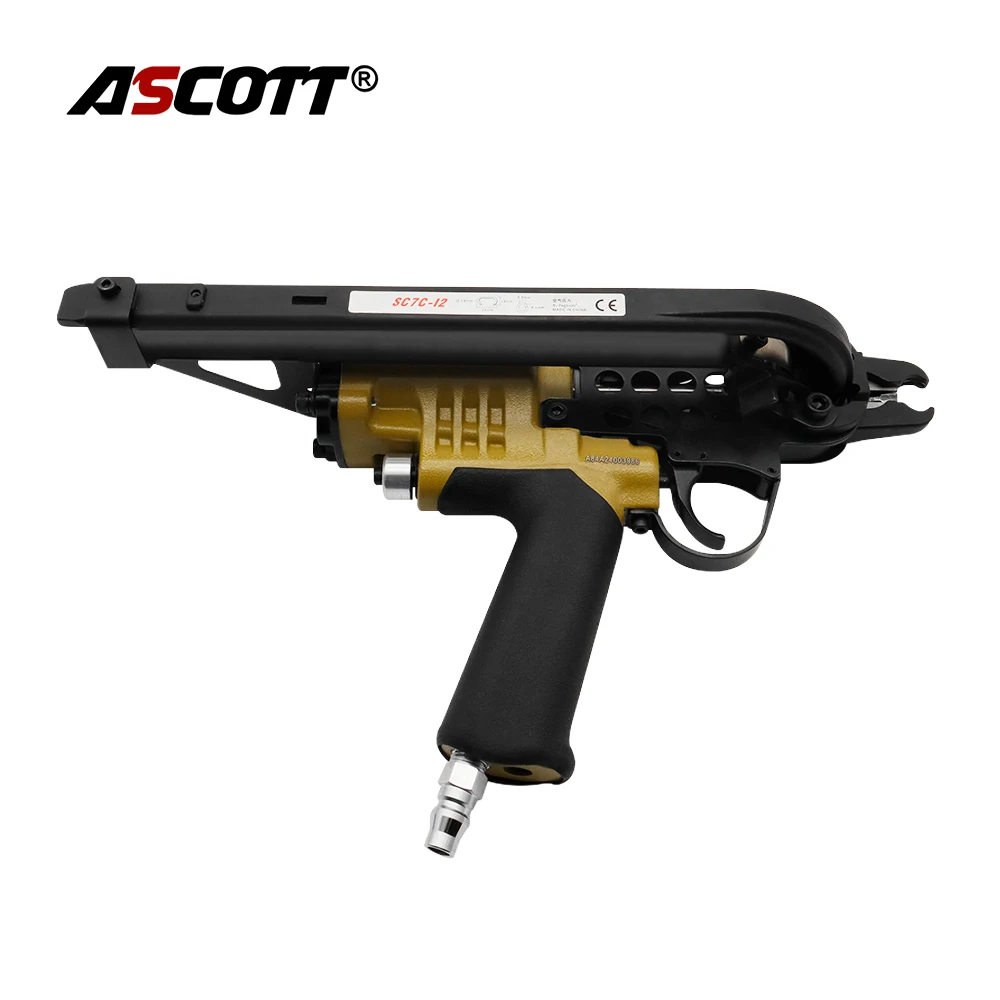 

Пневматический степлер ASCOTT 15Ga SC7C-I2 для C-образных скоб, 24 мм, пневматический пистолет для гвоздей C-типа, для диванов, ограждений, клеток, крепления грузов