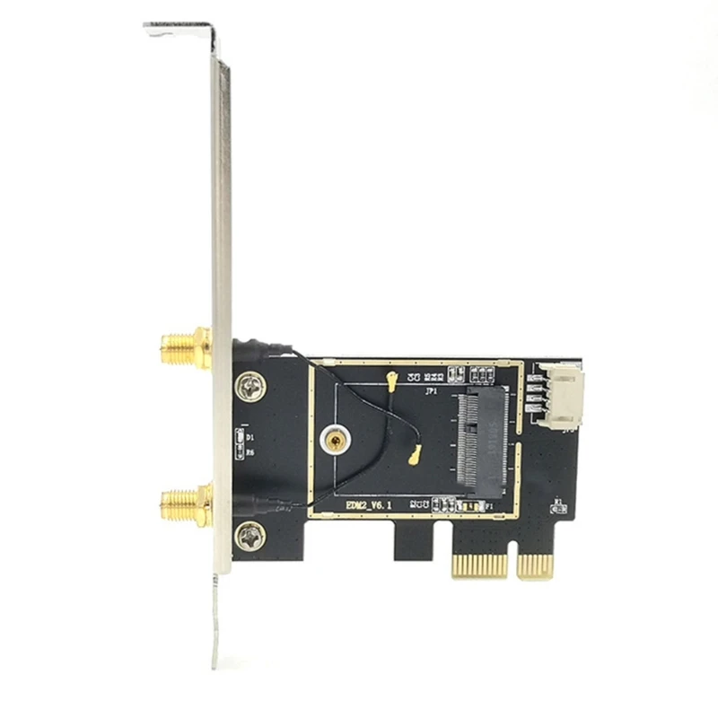 NGFF-M2 WIFI Card to PCIE Adapter with 2 Antennas for 7260 8265 1650 1675X AX200