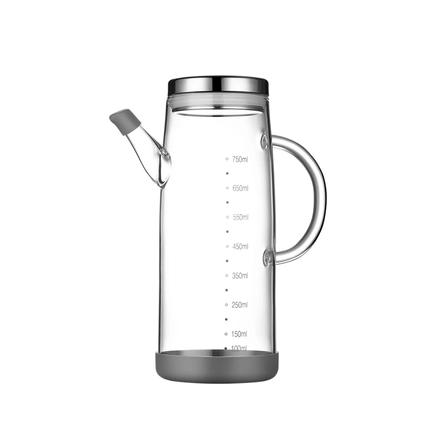 Certificated High-borosilicate Glass Oil Kettle Fall Resistant Kitchen Oiler -20~150℃ Resistant Drip-free Oil Bottle