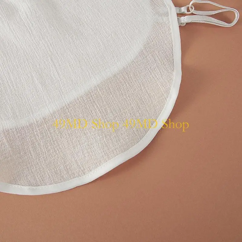 

49MD Женский воротник-стойка с рюшами и полой замочной скважиной, белый съемный полуверхний манишка