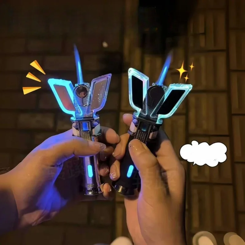 

New Creative God Light Stick Windproof Lighter Refillable Butane Lighter Men's Gift Cigarette Accessories