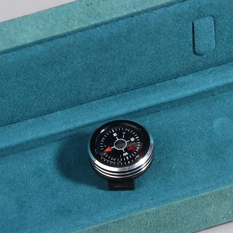 [J] Mini Portable Watch Strap Button Removable Compass Survival Mini Pocket Compass Outdoor Tools Hiking Camping Accessories
