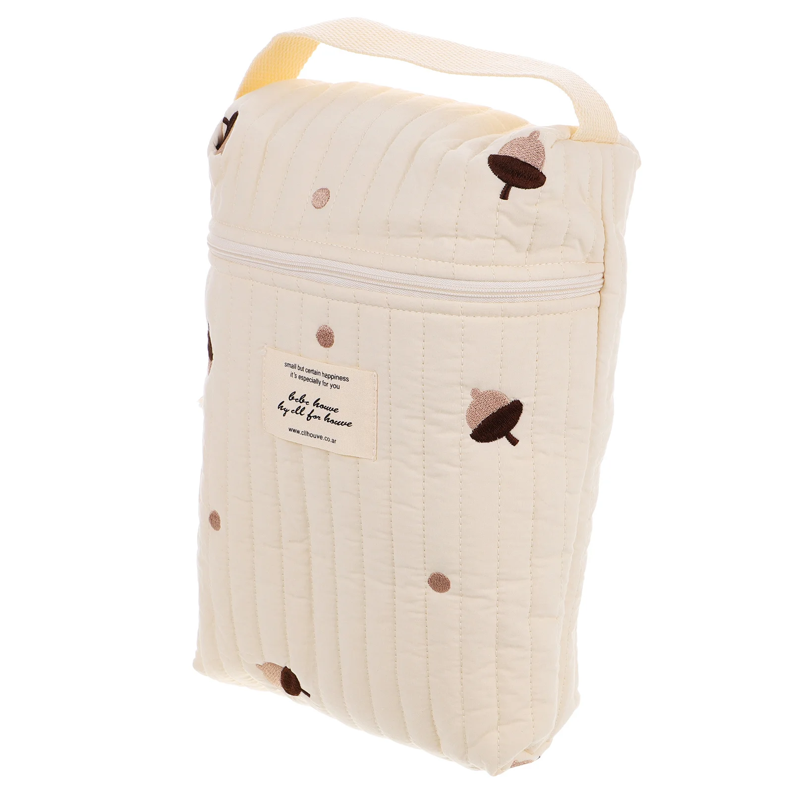 حقيبة حفاضات جمالية حقيبة متعددة الاستخدام منظم تخزين الحفاضات حقيبة قماش قطنية محمولة للمناديل والزجاجات والحفاضات والسفر للأم #1