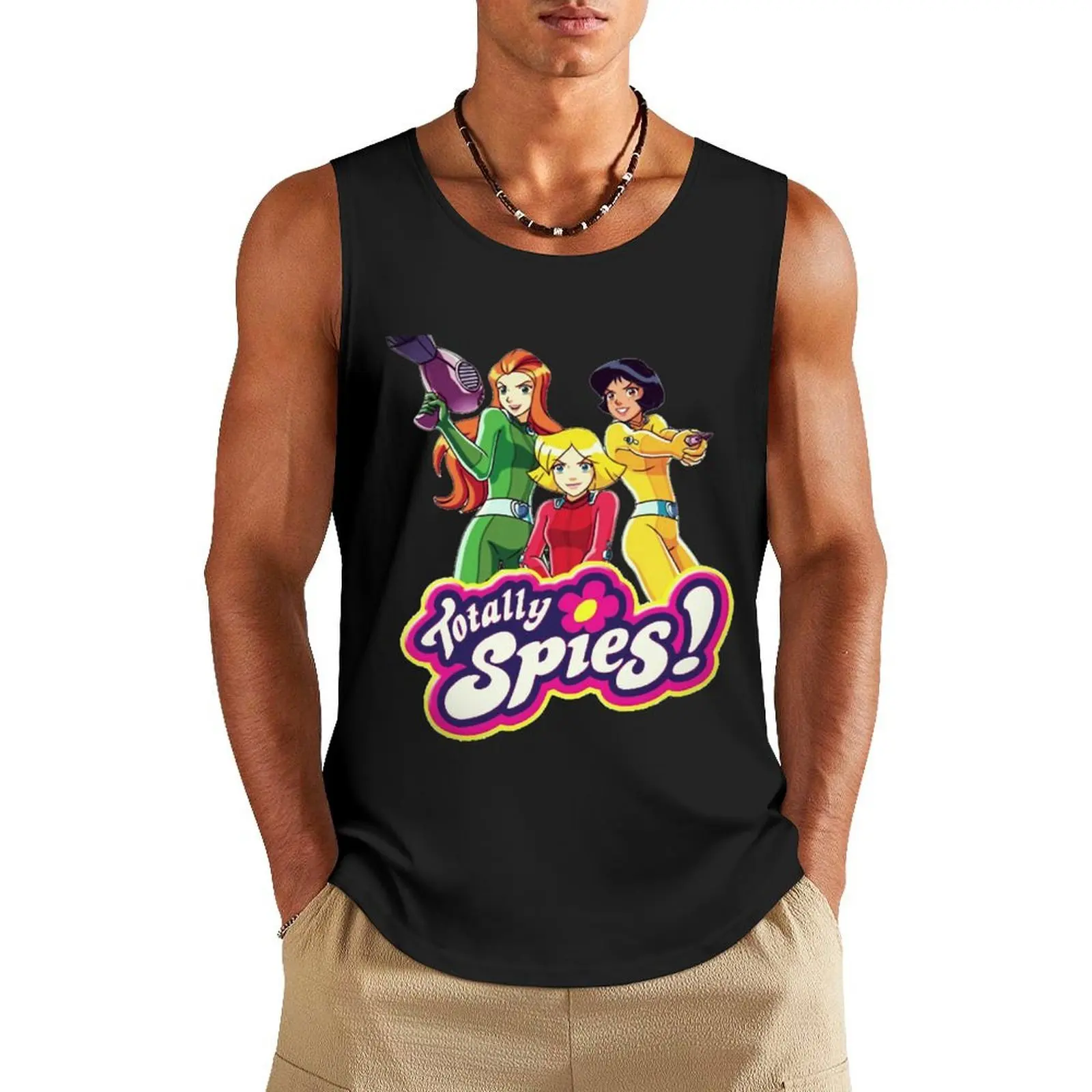 

TOTALLY SPIES! Tank Top Top summer Men's t shirt Men's singlets Gym wear