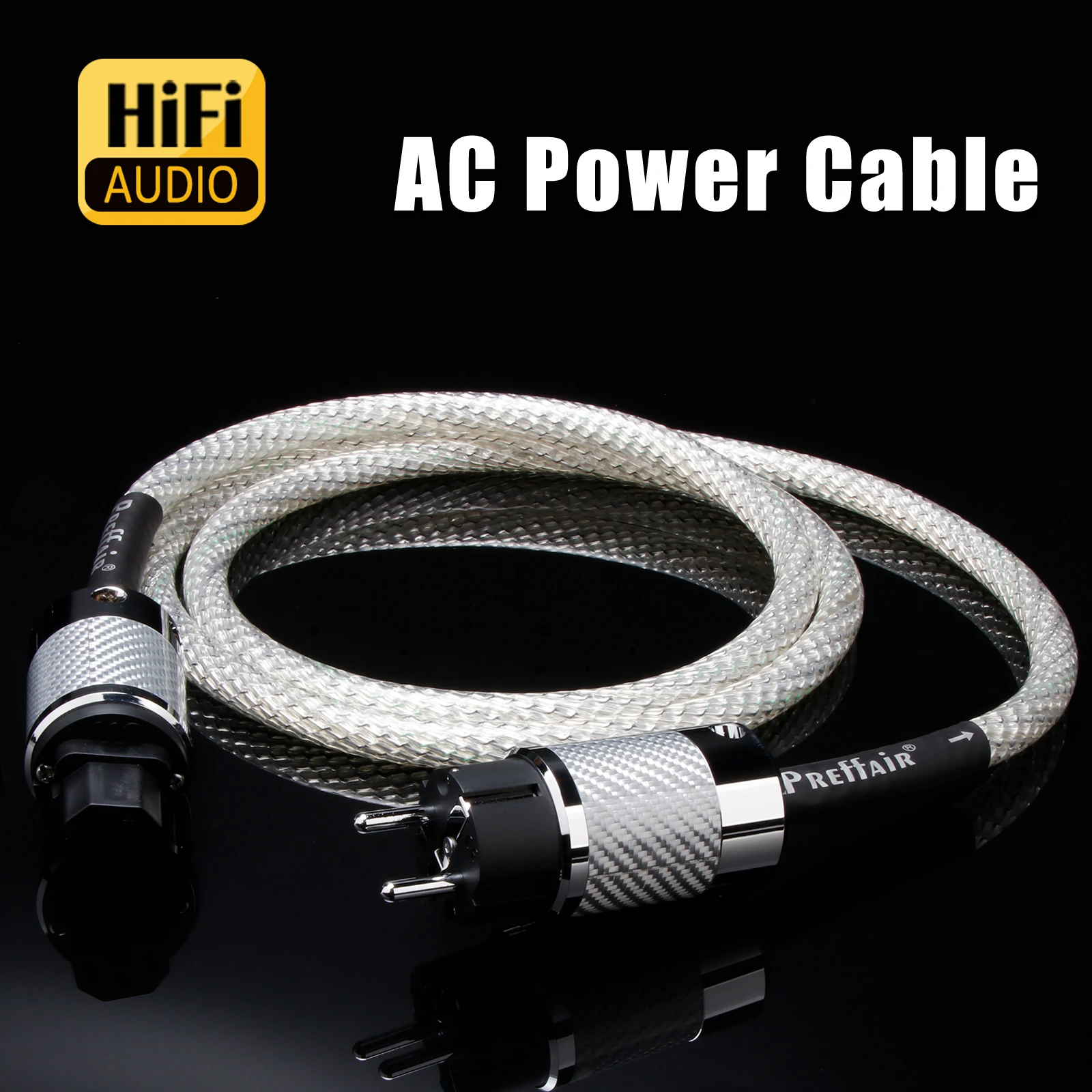 Hifi Audiophile Stromkabel 8N OCC Kupfer EU/US/AU Netzadapter IEC320 C15 Stromanschluss für Verstärker Audio-Stromfilter – Detail 3
