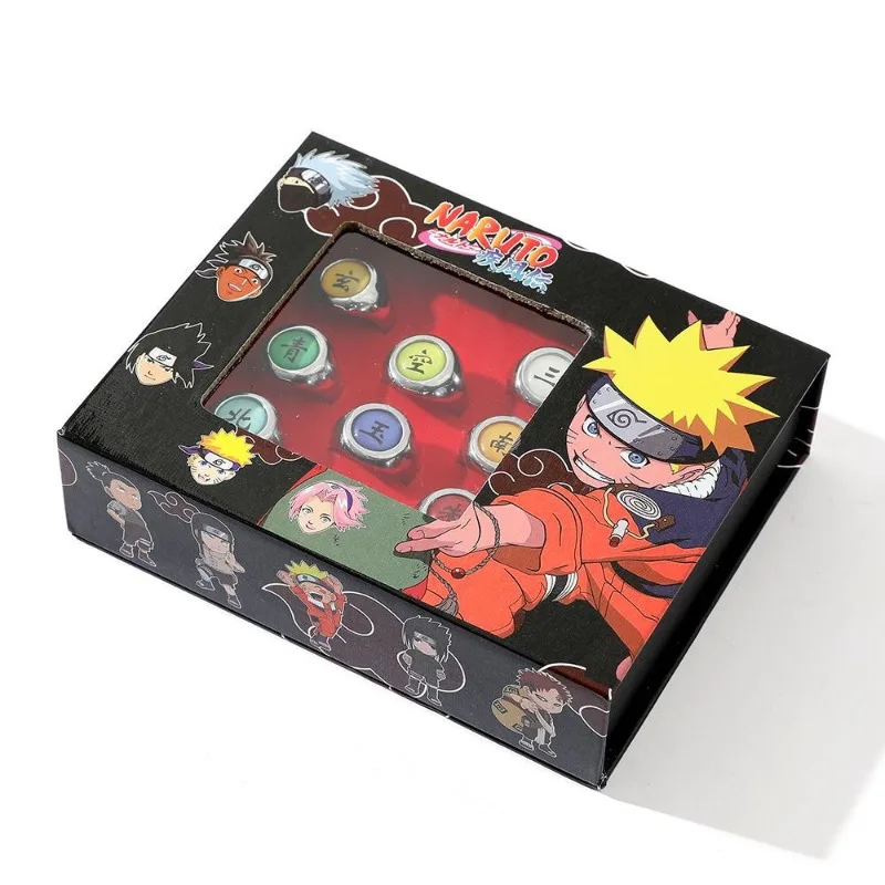 

Cartoon Naruto Akatsuki Organization Uchiha Itachi Pain Scorpion COS 2D Ring Anime Peripheral Creative Personality Ring Boy Gift