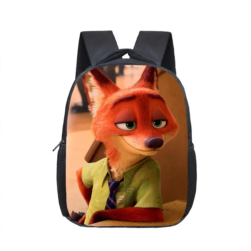 12 inch Disney Zootopia Judy Nick School Bags Kindergarten Children School Backpack Cartoon Girls Boys Backpacks Mochila