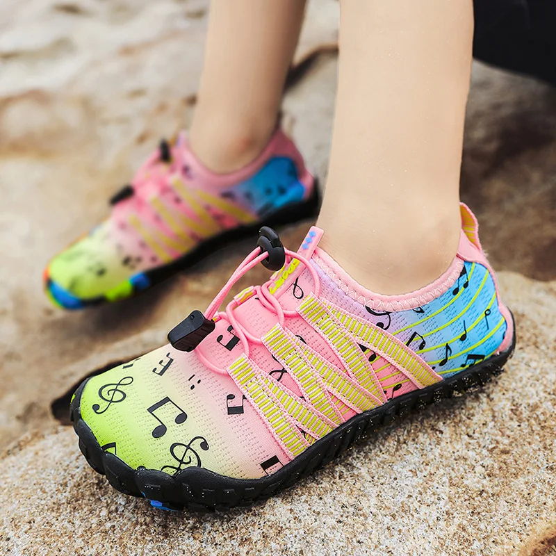 Summer Women Kids Children Beach Sea Stretch Fabric Water Shoes Barefoot Aqua Coral Surfing Swimming Waterschoenen Kinderen