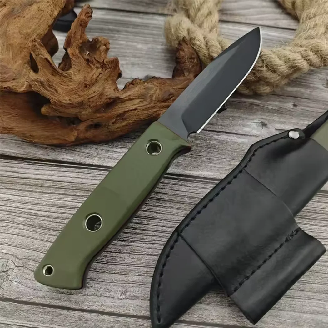 BM 163 knife outdoor survival rescue G10 handle with hide sheath collection tool