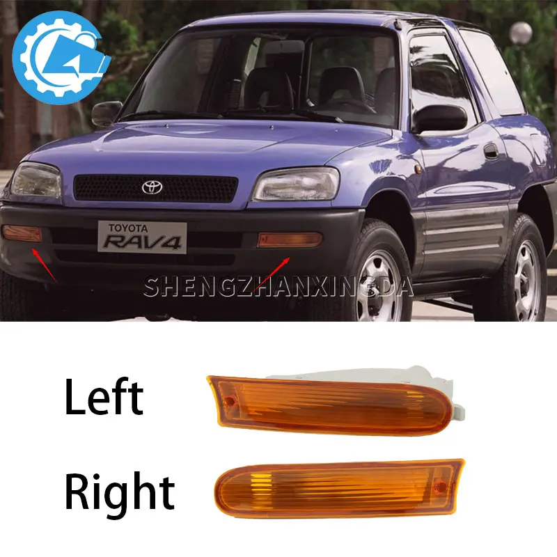 Car Front Bumper Fog Light Auto Front Bumper Side Indicator Repeater for Toyota RAV4 1994-2000