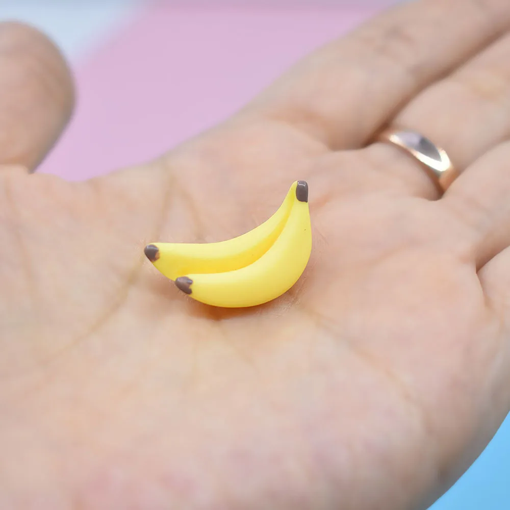 10 Stücke Kawaii DIY Verschönerung Zubehör Harz Künstliche Gefälschte Miniatur Lebensmittel Obst Banane Spielen Puppenhaus Spielzeug Dekorative Handwerk – Detail 4