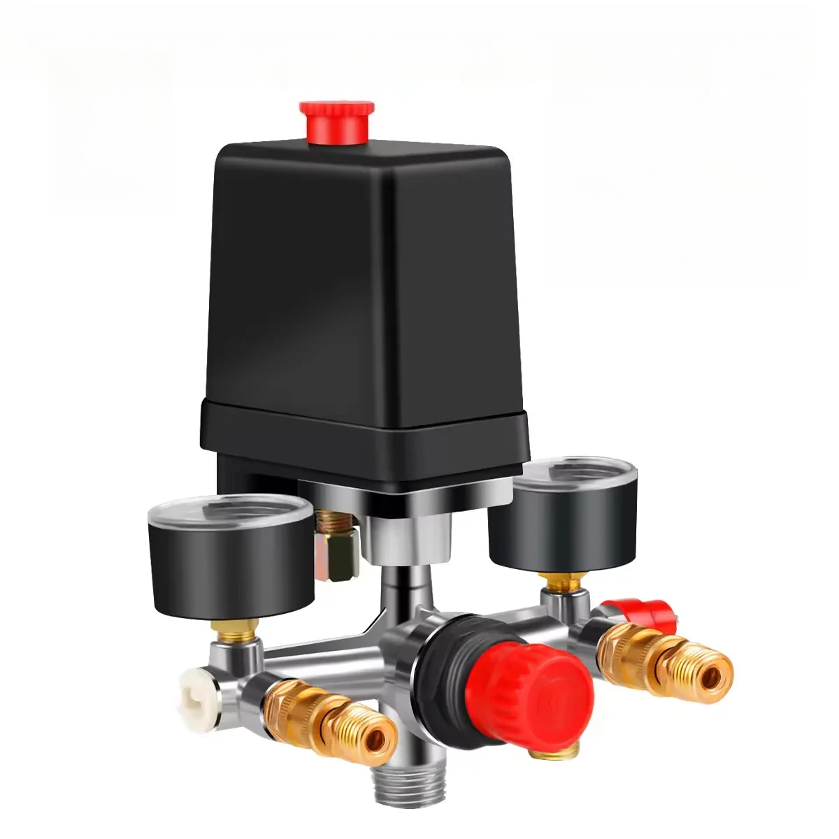 

Small Air Pump Accessories Bama Bracket Assembly Single Hole Pressure Switch Bracket Pressure Gauge Safety Valve Bama Valve