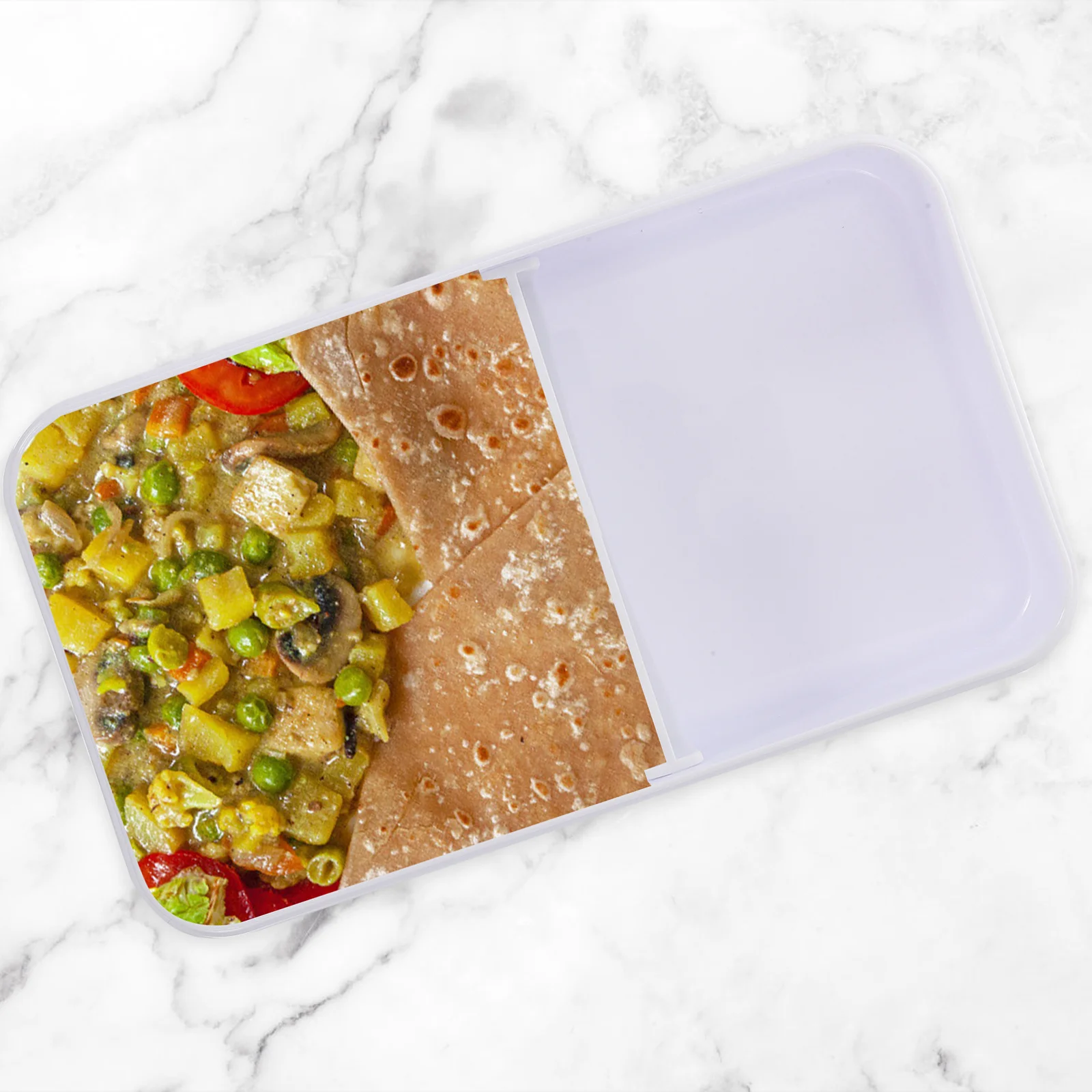 

Double-Layer White Leakproof Lunch Box Bento Container Portable Food Carrier for Students Office Travel with Chopsticks Spoon