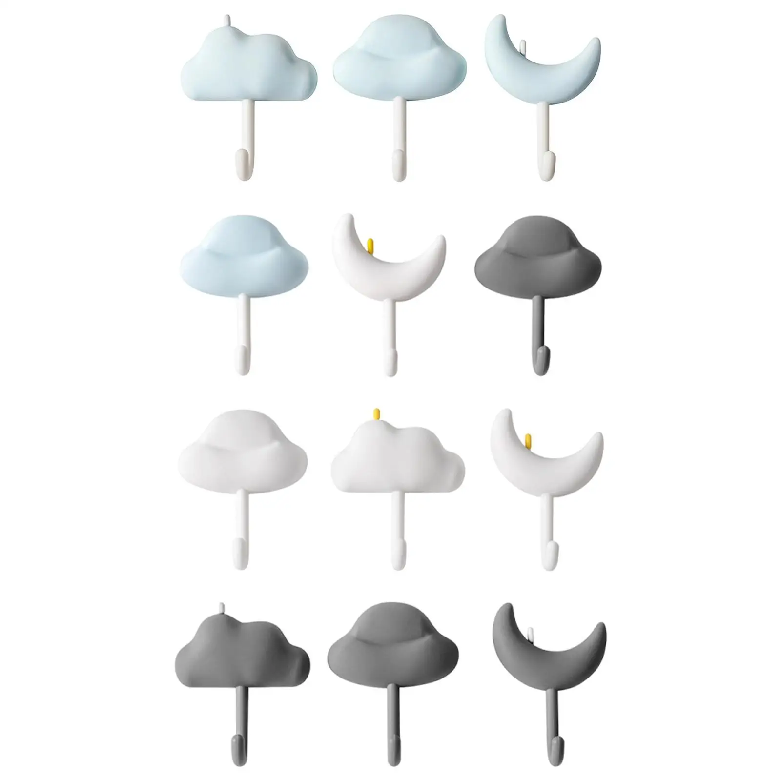 3 Pieces Wall Hooks Practical Coat Hooks Wall Mounted for Hanging Cap Towel