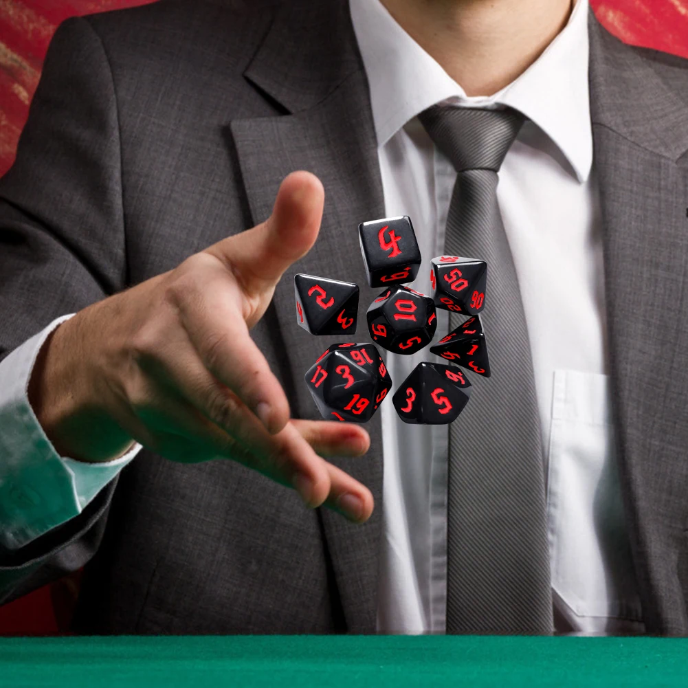 不透明カラー多面体7個セット多面体サイコロD4 D6 D8 D10 D12 D20 TRPGテーブルトップロールプレイングゲームDND HOT用