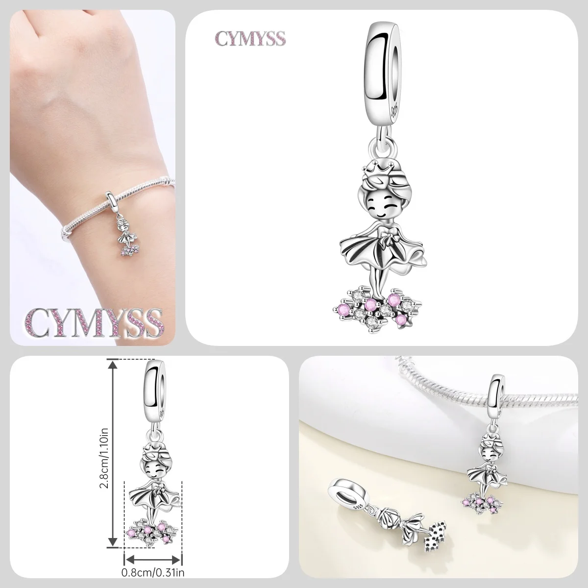 HEIßER 925 Sterling Silber Cartoon Charakter Arzt Krankenschwester Paare Perlen Fit Frauen Armbänder Charms DIY Geburtstag Party Geschenke Schmuck – Detail 40