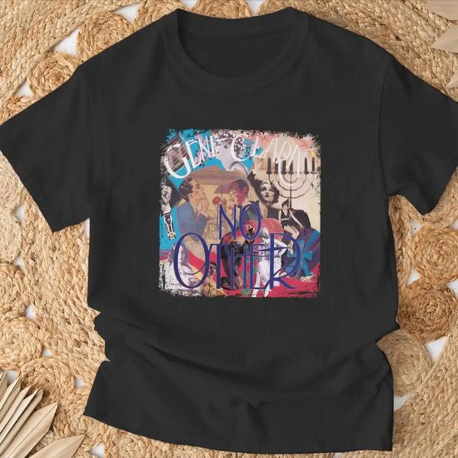 Song Gene Clark T Shirt Cotton Full Size ZA794 vintage Washed Breathable Top For Everyday Wear graphic designer clothes Casual