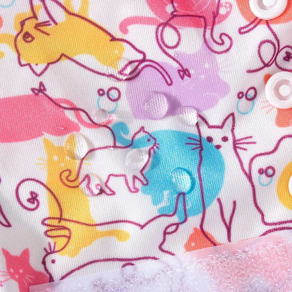BIAI New1pc Reusable Female Dog Diapers Washable Cloth Diapers with Hook and Loop Waterproof Soft Polyester Fabric Dog Pants