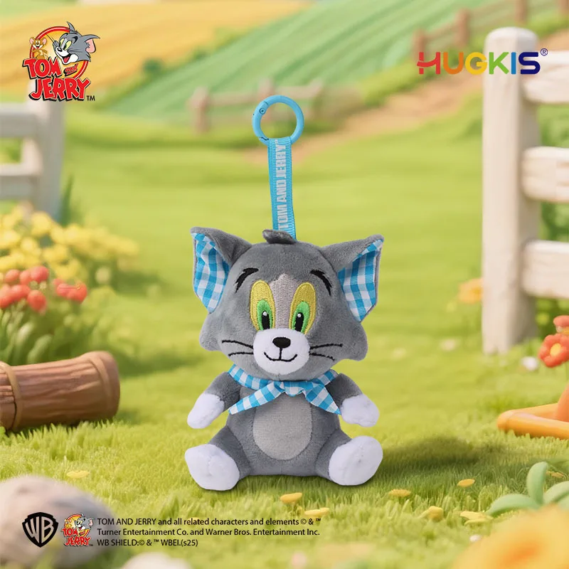 Porte-clés poupée en peluche Tom et Jerry, mignon, personnage de dessin animé Kawaii, sac à dos d'étudiant, cadeau décoratif, jouets de noël, cadeaux