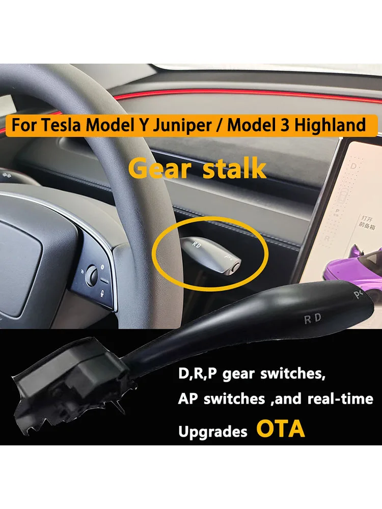 Nieuwe Versnellingspoel Rechter Hendel voor Tesla Nieuw Model 3. Highland Fysieke Shift Handgreep D P R Indicator voor Tesla Model Y jeneverbes - afbeelding 2