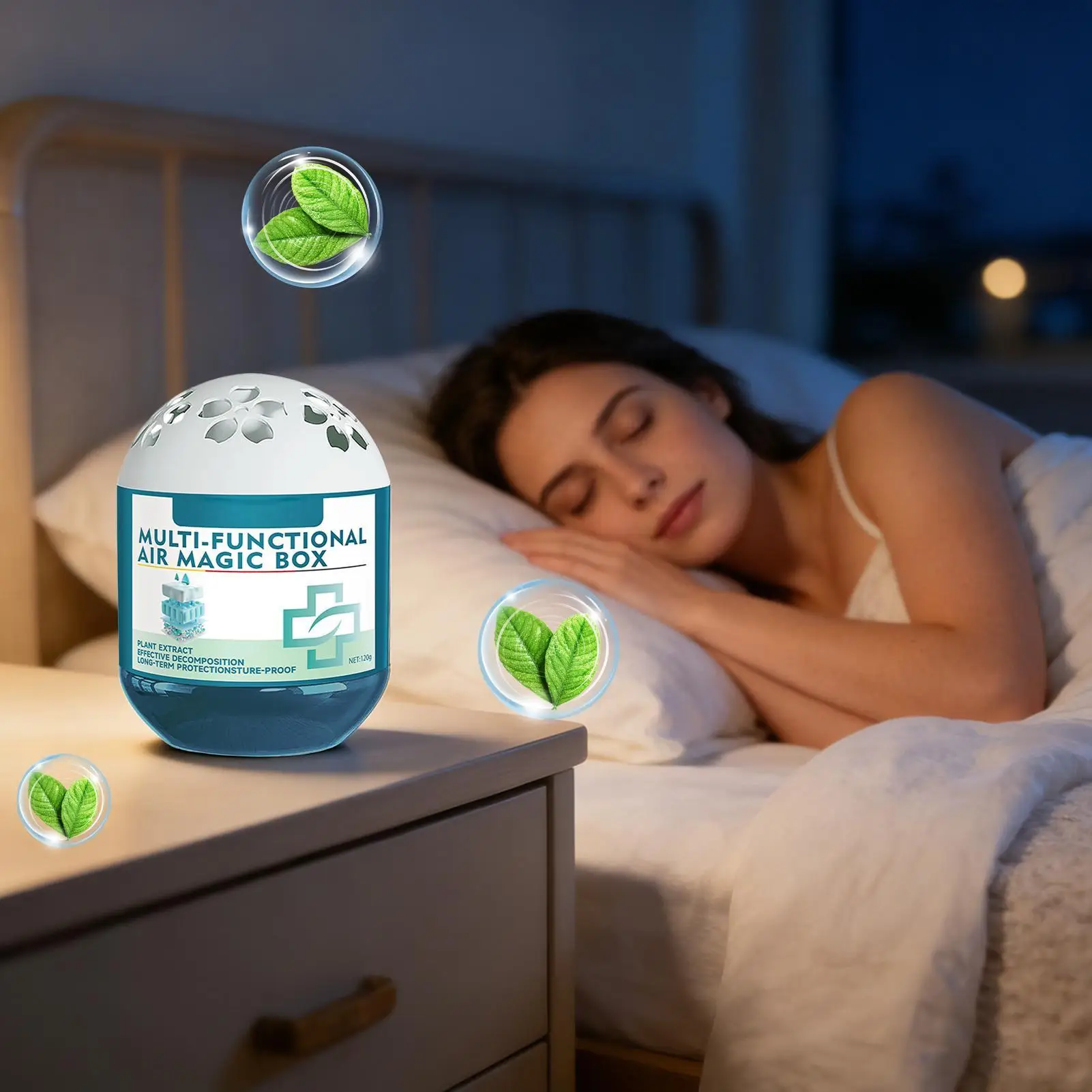 Air Purifier Box Plant Extract Health Care 120g Indoor Air Purification Box for Home Living Room Bedroom Kitchen Study Room
