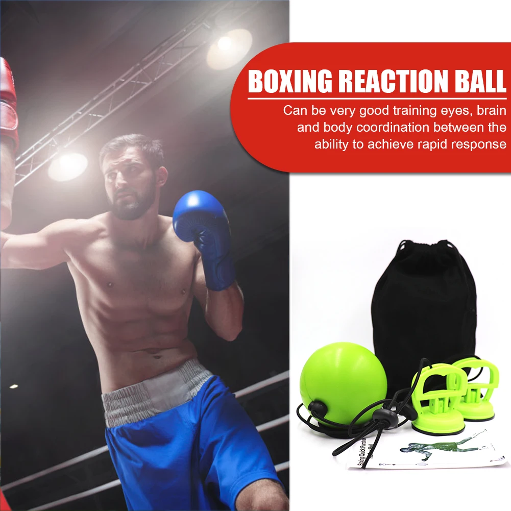 Adjustable Suction Cup Boxing Reflex Speed Ball Hand Eye Reaction Training Punch Fight Ball Fitness Equipment Accessories