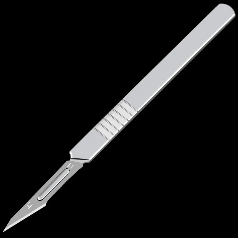 Carbon Steel Surgical Scalpel Blades Stainless Steel Handle Scalpel Engraving Craft Knive Non-Slip Paper Knife DIY Cutting Tool