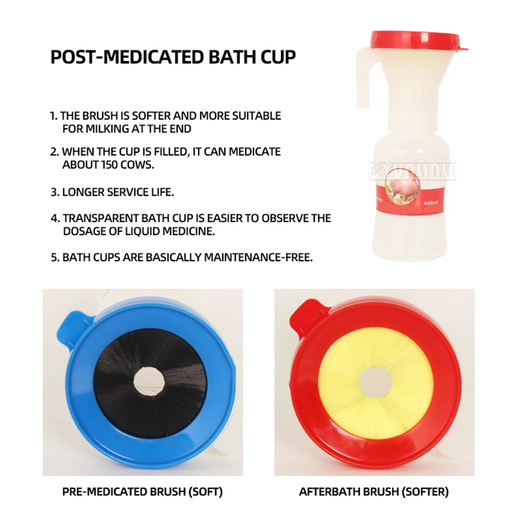 Dairy Cow Medicine Bath Cup Milk Hall Accessories Medicine Bath Bottle Cleaning Disinfection Nipple Saving Medicine Bath