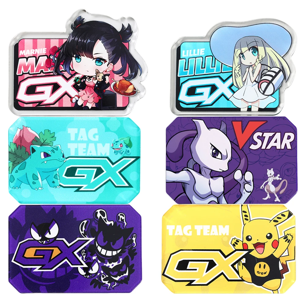 Pokemon Ptcg Damage Counter Pikachu Bulbasaur Gengar Lillie Marnie Exclusively for Gx Vstar Card Game Anime Characters Props