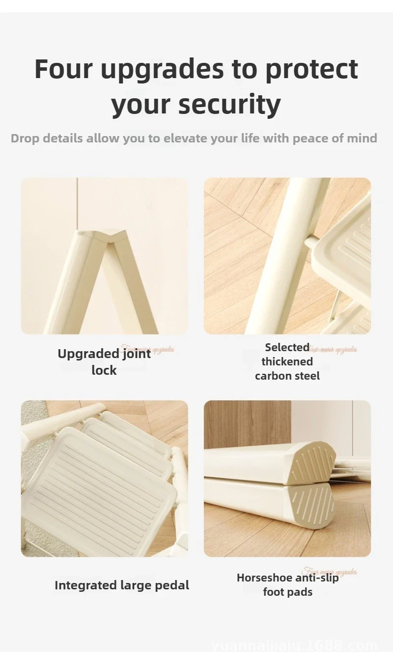 useful Household Folding Thickened Herringbone Ladder, Safety Ladder Moving Gift, Installation-free Multi-functional Scaffoldin