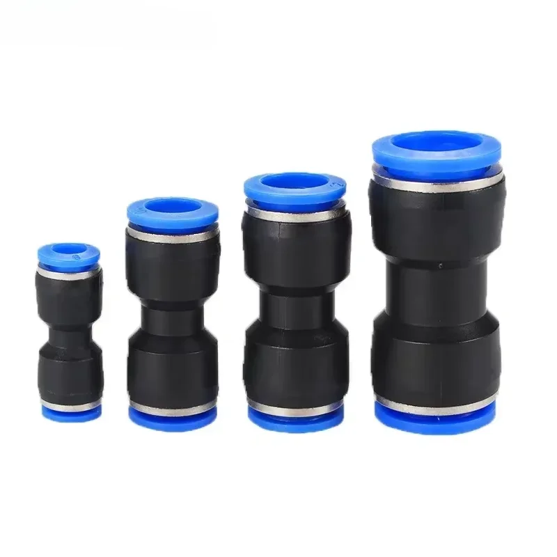 Pneumatic Fitting Pipe Air Connector Tube Quick Release Fittings Water Push In Hose Plastic 4/6/8/10/12/14mm PU Connectors