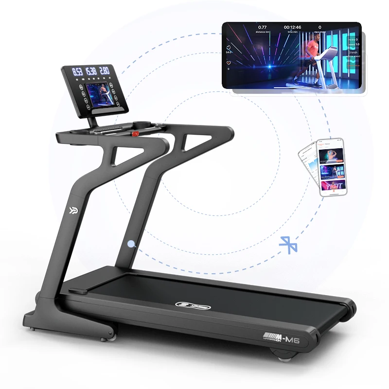 High Popular Auto Incline Electric Folding Treadmill Cardio Training Fitness New Semi Commercial Treadmill With FIT APP