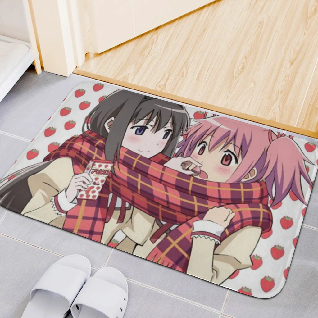 Home Carpet Rug Bathroom Puella Magi Madoka Magica Mat Retro Multiple Choice Living Room Kitchen Non-Slip