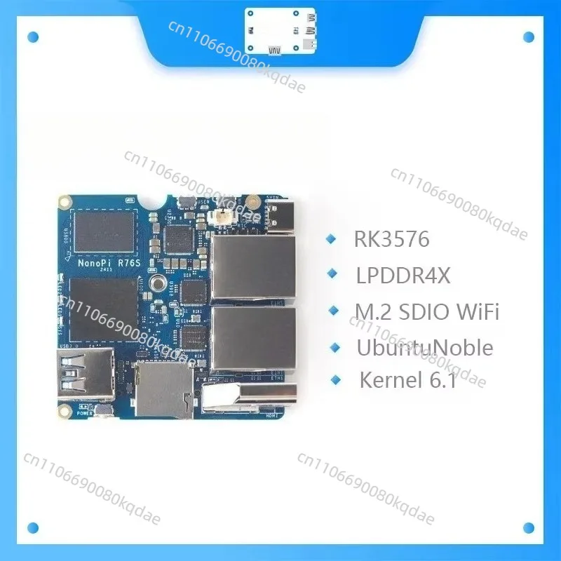 R76S SBC Development Hardware, RK3576, LPDDR5, Dual 2.5G NIC, HDMI Port, AI Deployment Open‑Source IoT Mini Device