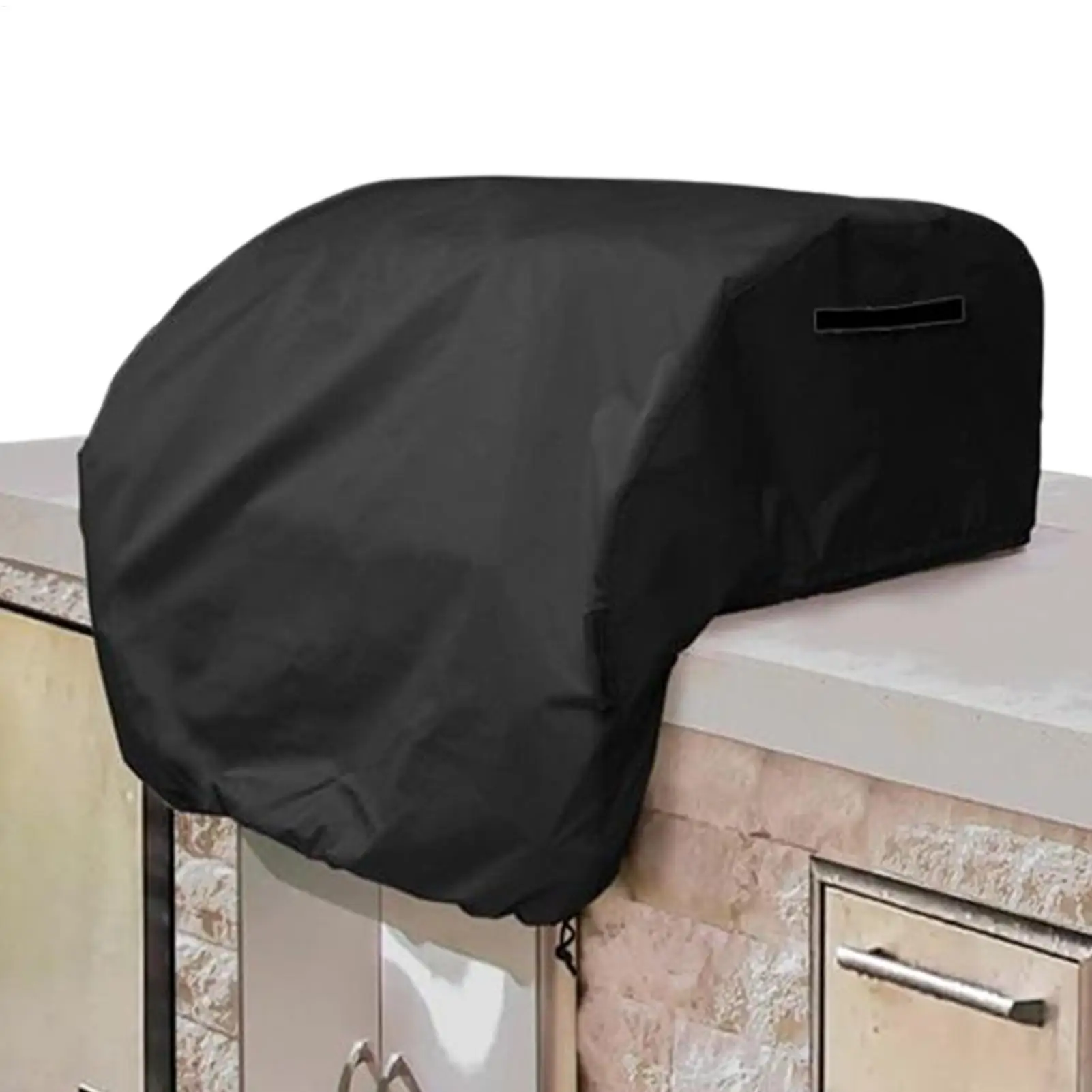 Built In Grill Cover 210d Oxford Fabric Waterproof Weather Resistant Built In Barbecue Grill Cover Elastic for Garden Backyard