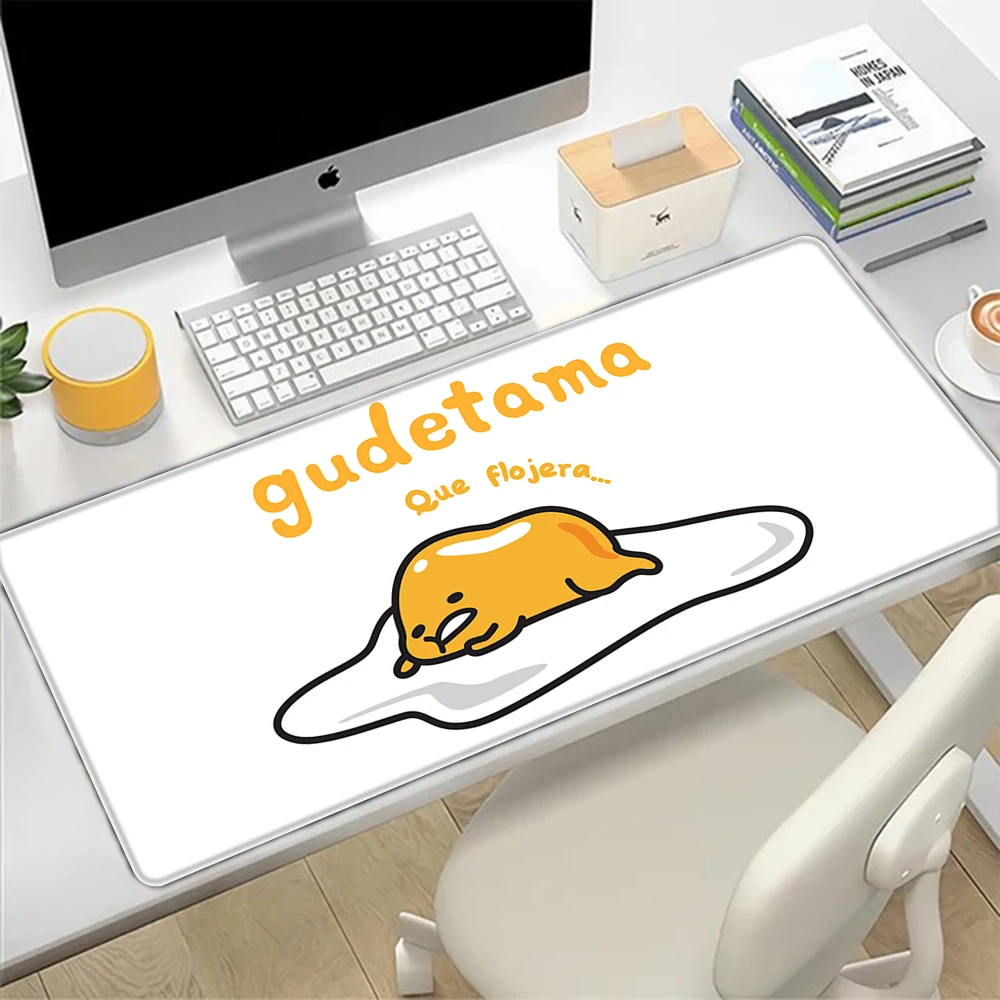 Żółta kreskówka G-Gudetama podkładka pod mysz HD drukowanie graczy komputerowe zabezpieczenie krawędzi antypoślizgowa podkładka pod mysz XXL90x40cm klawiatura PC podkładka na biurko — zdjęcie produktu 6