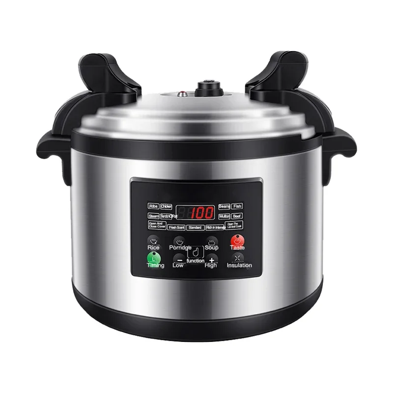 Großer Mehrzweck-Eintopf, Hammelfleischreis, Ugali-Kocher, kommerzieller Multicooker aus Edelstahl, 15 l, 18 l, 20 l, elektrischer Druck-Reiskocher