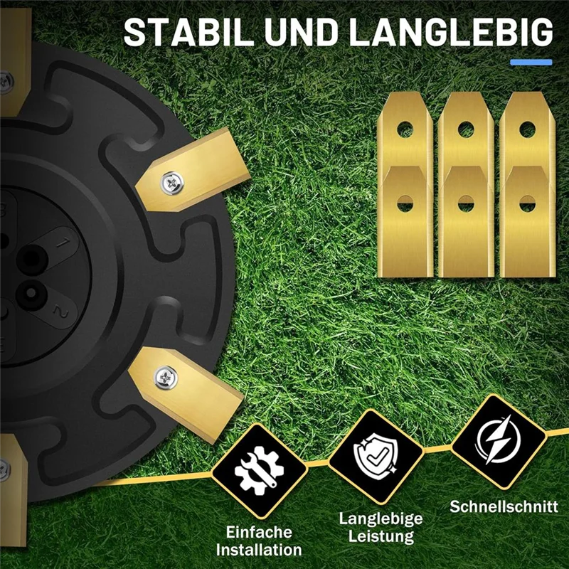 

【HAPPYH】для проигрывателя Gardena Minimo и Automower Aspire — пластина с лезвием с 6 лезвиями для настройки роботизированной газонокосилки