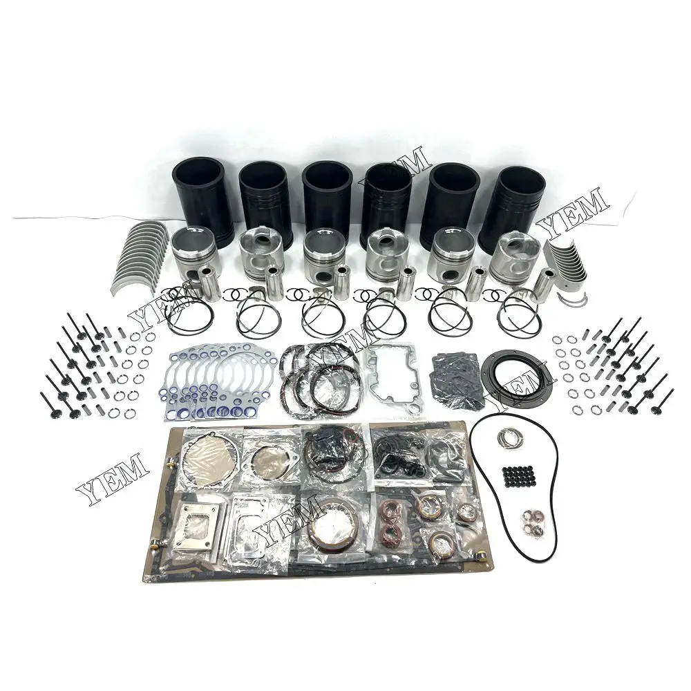 

K19 Engine Cylinder Liner Kit With Full Gasket Kit Engine Bearings Set Valves For Cummins Diesel Engine Parts