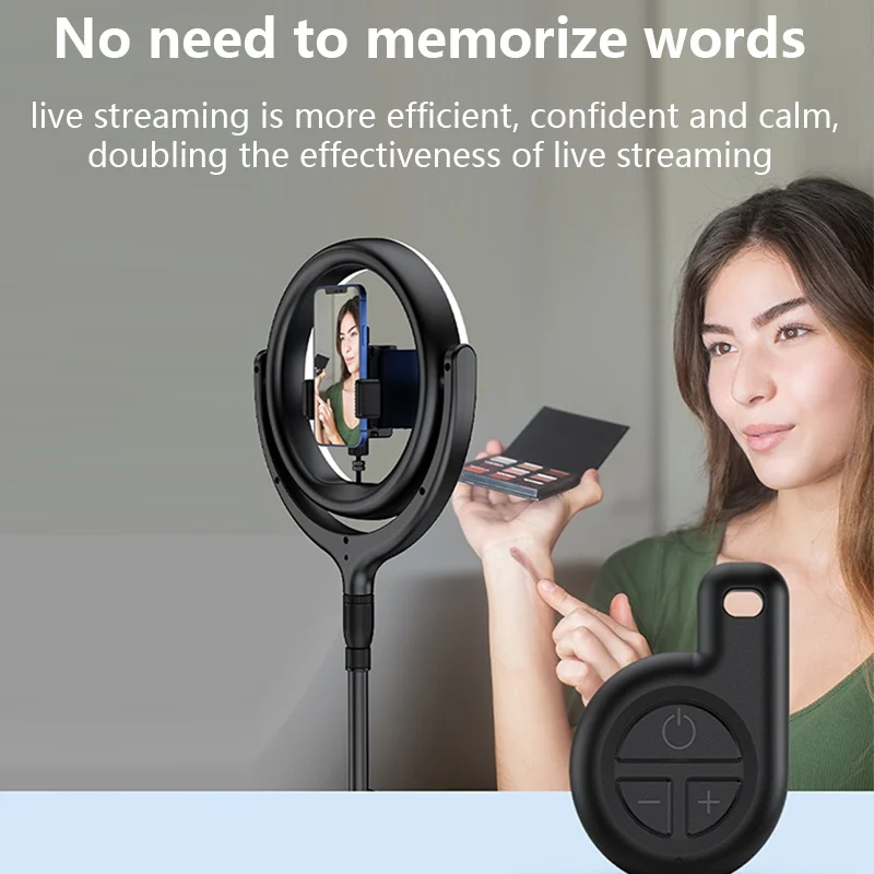 Wireless Mini Teleprompter Phone Bluetooth Remote Control accessories live streaming Conference Speech Prompter for ios android