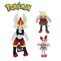 Scorbunny Evolution Raboot Plush Toys Stuffed Doll Throw Pillow Home Decoration Kawaii Rabbit Christmas Gift for Kids Friends