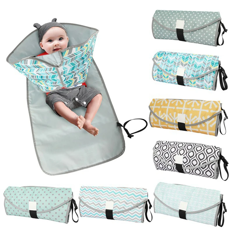 

3-in-1 Multifuctional Baby Changing Mat Waterproof Diaper Changing Pads Portable Infant Baby Foldable Urine Mat Travel